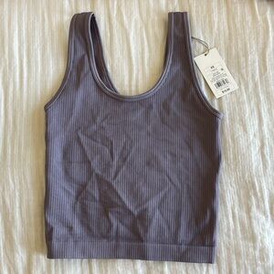 NWT XS buttery soft purple cropped tank from Target.